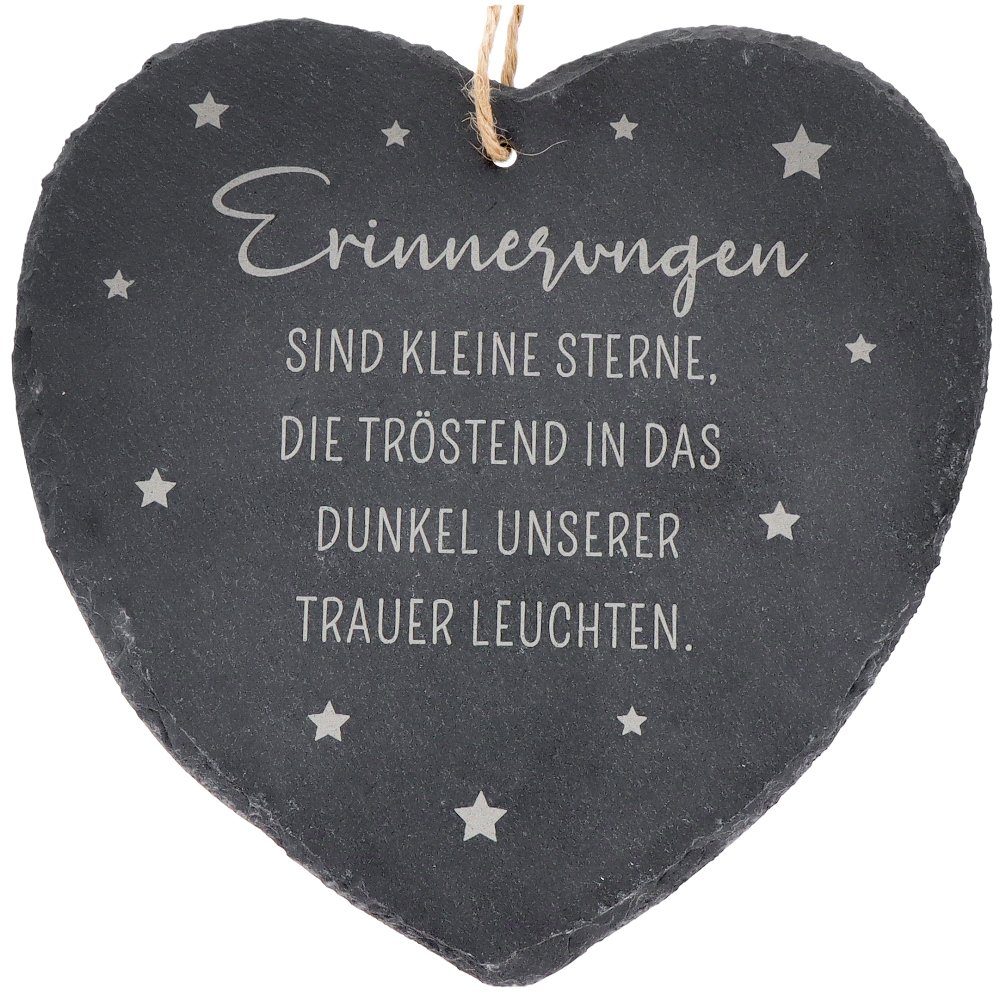 Spruchreif® Dekohänger Großes Schieferherz mit Gravur, Wanddeko günstig online kaufen