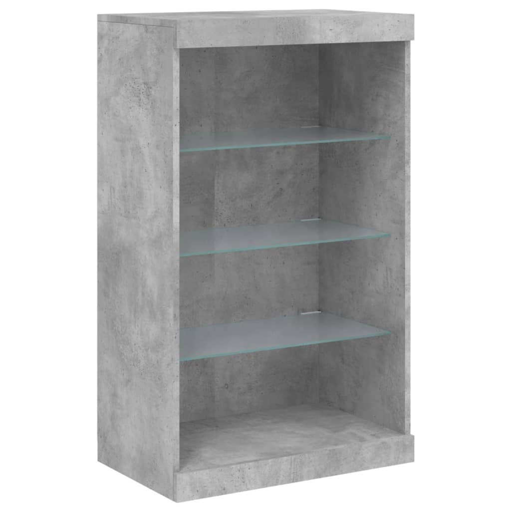 vidaXL Sideboard Sideboard mit LED-Leuchten Betongrau günstig online kaufen
