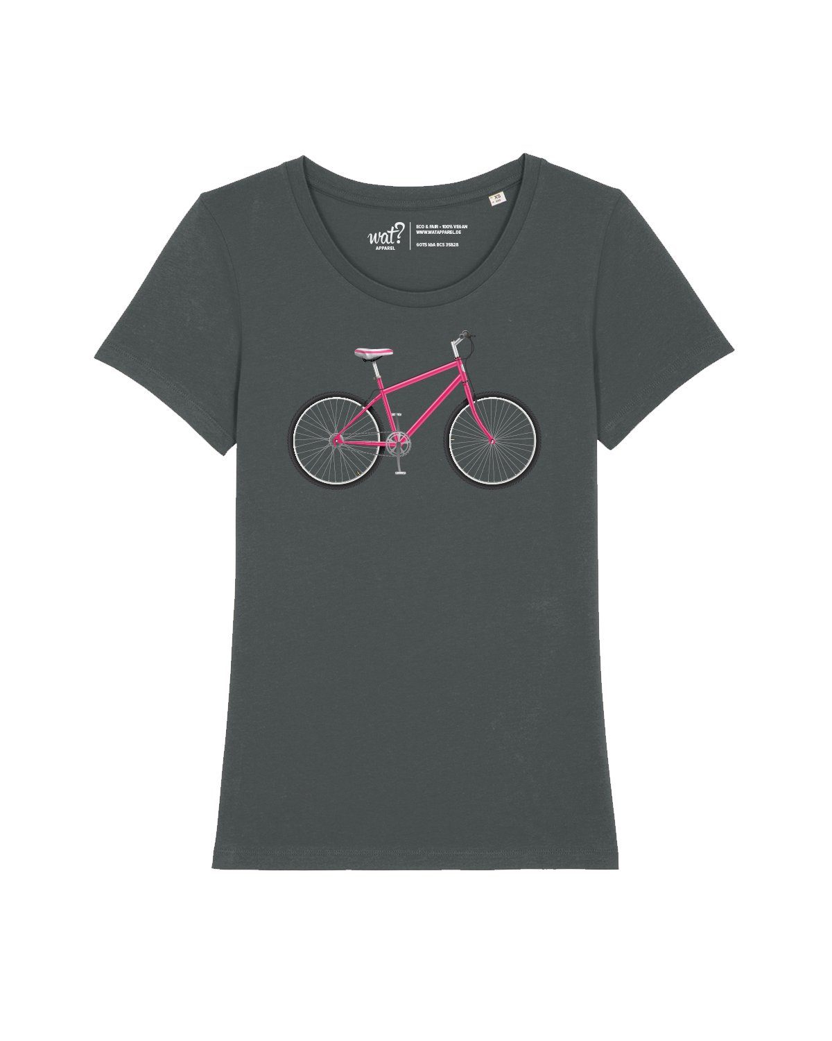 wat? Apparel Print-Shirt (1-tlg) Pink Bike antrazit