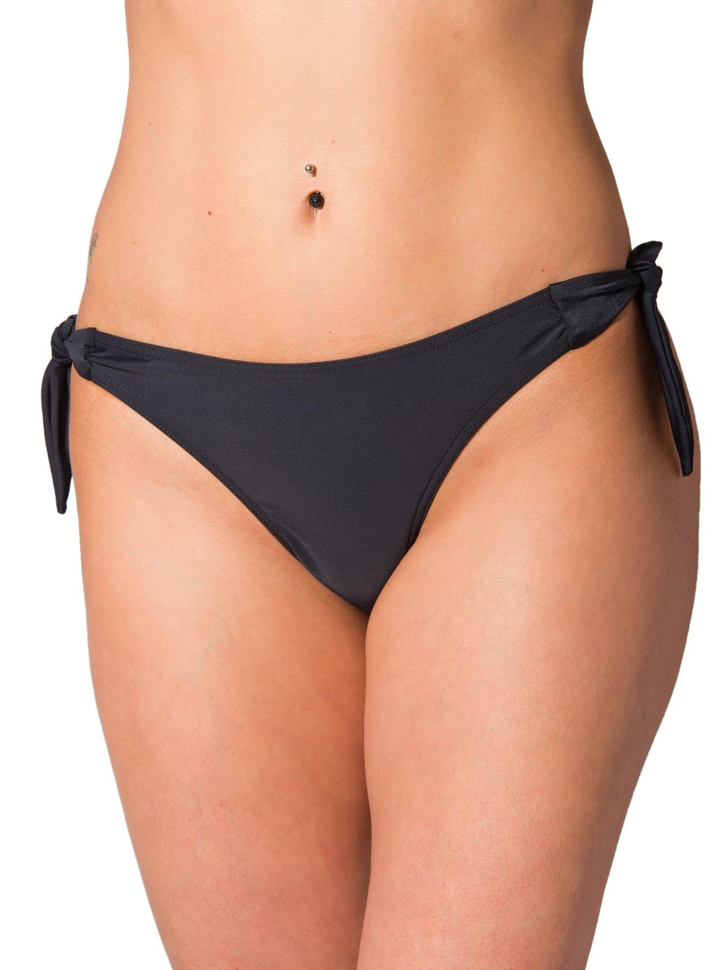 Aquarti Bikini-Hose Aquarti Damen Tanga Bikinihose Seitlich Gebunden Brasilian