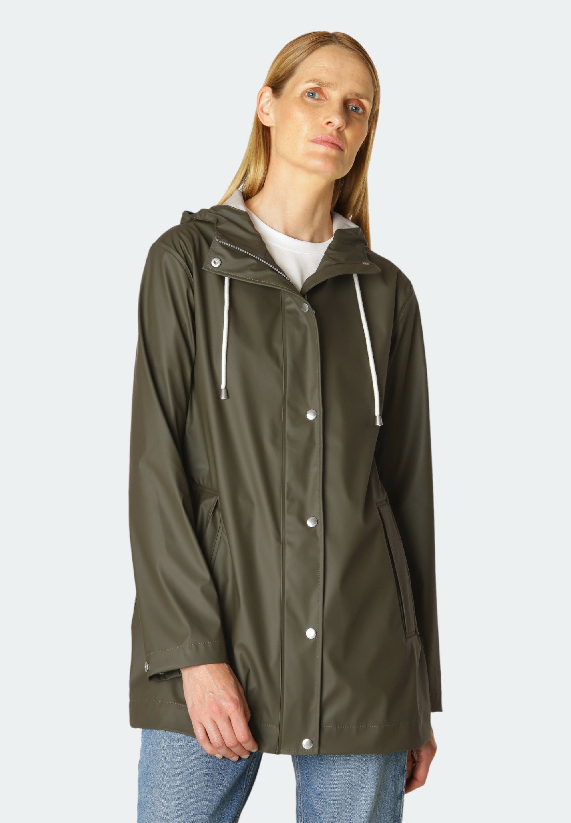 Ilse Jacobsen Regenjacke RAIN228FR PU-Beschichtung, Baumwolltrikot, 5000 mm Wasserdichtigkeit