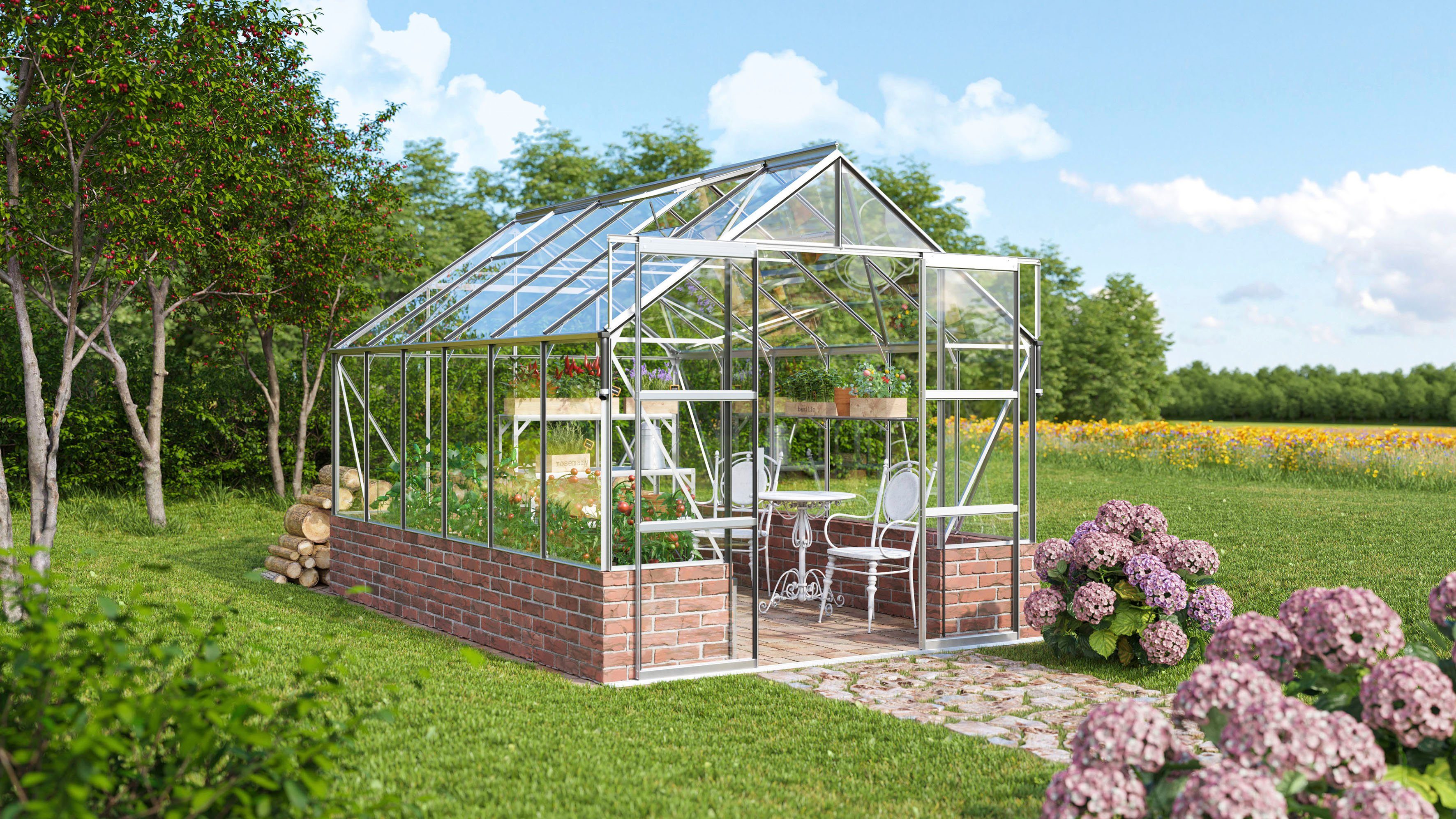 Vitavia Gewächshaus »Cassandra 9900«, BxTxH 257 x 385,3 x 248,9 cm, 3