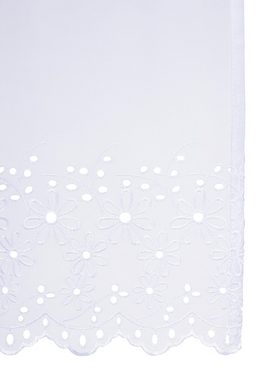 Scheibengardine Sunny, Home affaire, Durchzuglöcher (1 St), transparent, Voile, transparent, florales Design mit Lochstickerei, Voile