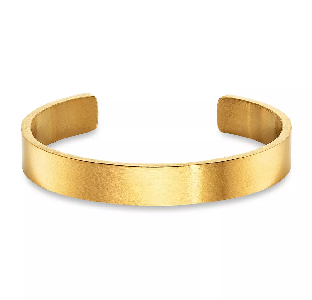 Bruno Banani Armspange Schmuck Geschenk Edelstahlarmspange gelbgoldfarben