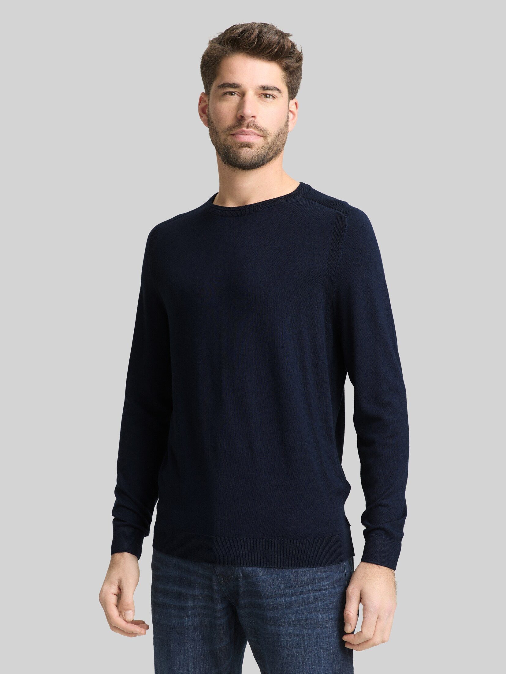 TOM TAILOR Strickpullover Pullover & Strickjacken Basic Strickpullover mit Rundhalsausschnitt