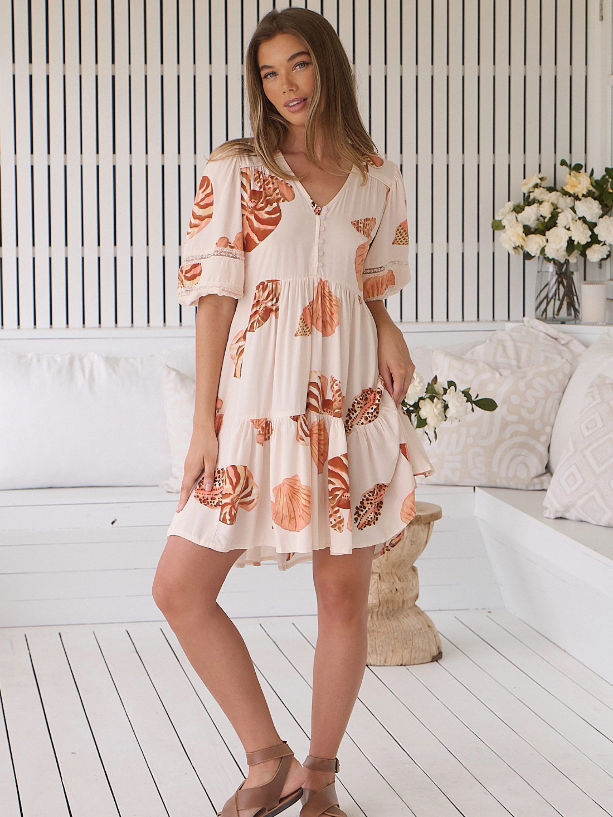 ANNIS Fashion & Accessoires Tunikakleid "SEASHELL GRACE" v. Jaase (1-tlg) NEU, Viskose, leichtes Sommerkleid