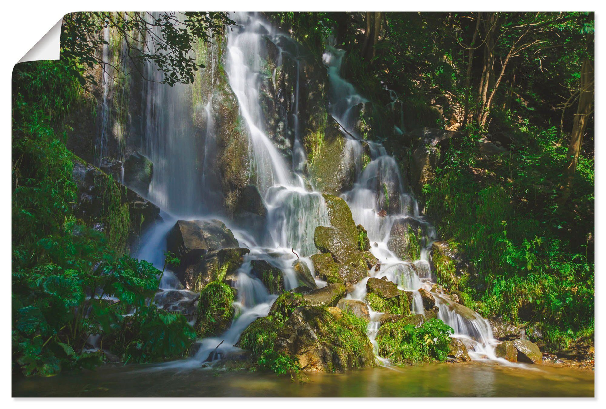 (1 Artland versch. Poster im Alubild, in Gewässer Wasserfall Harz, Größen Wandbild Wandaufkleber St), oder Leinwandbild, als