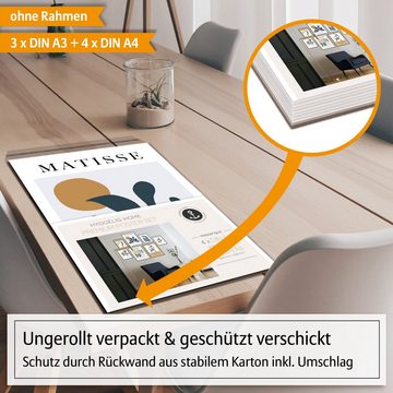 Hyggelig Home Poster, (Set, 7 St), Knickfreie Lieferung Qualitätsdruck Dickes Papier