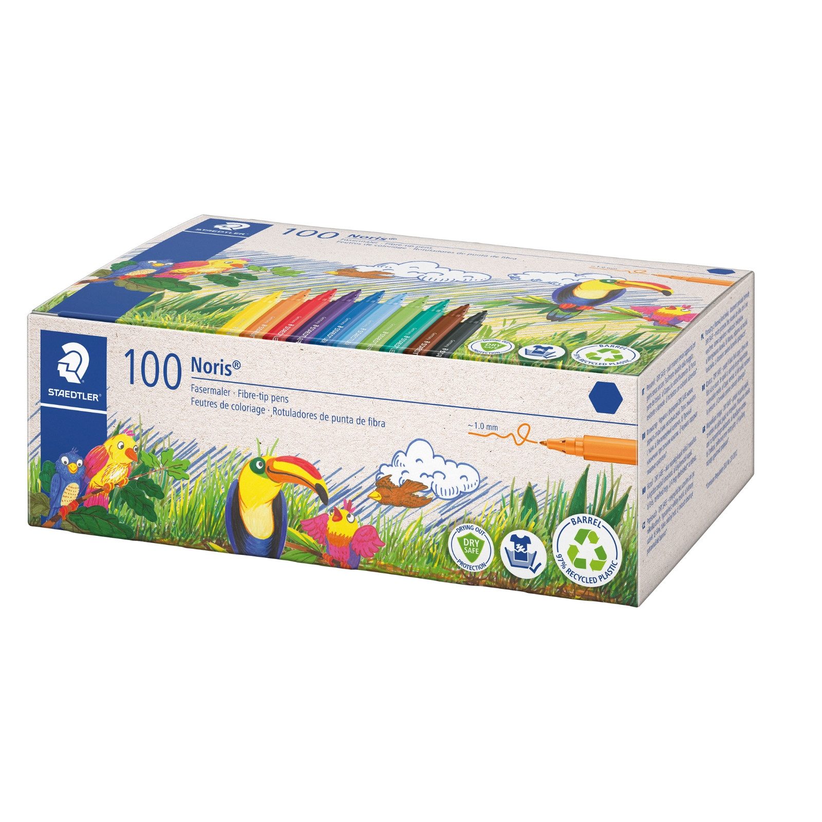 STAEDTLER Faserstift STAEDTLER Noris 326 Fasermaler - Klassensatz - 1 mm - 100 Stück -
