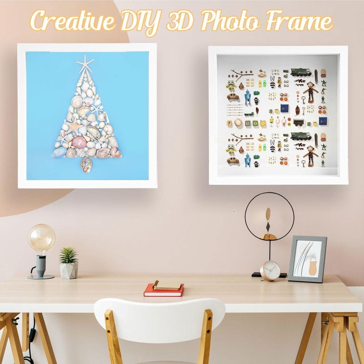 LuxusKollektion Bilderrahmen zum Basteln Bilderrahmen 3D Befüllbar Tiefer Collage Geschenk 20 x 25 cm