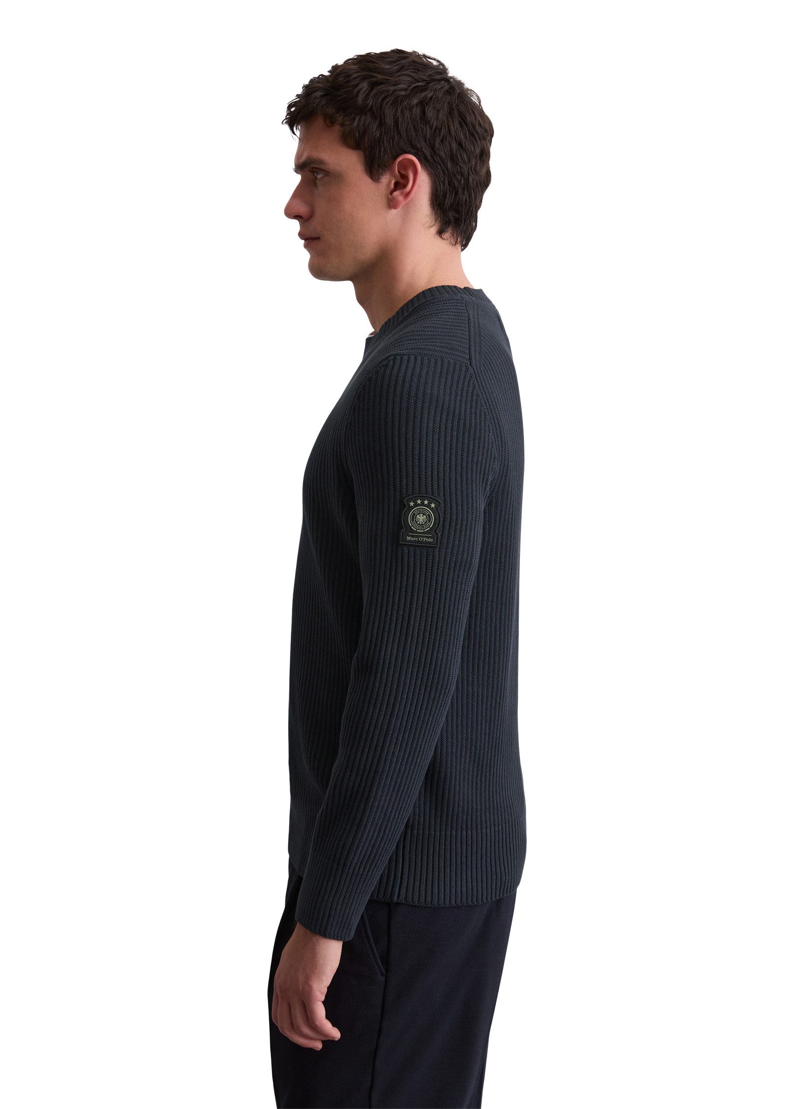 Marc O'Polo Rundhalspullover aus reiner Bio-Baumwolle günstig online kaufen