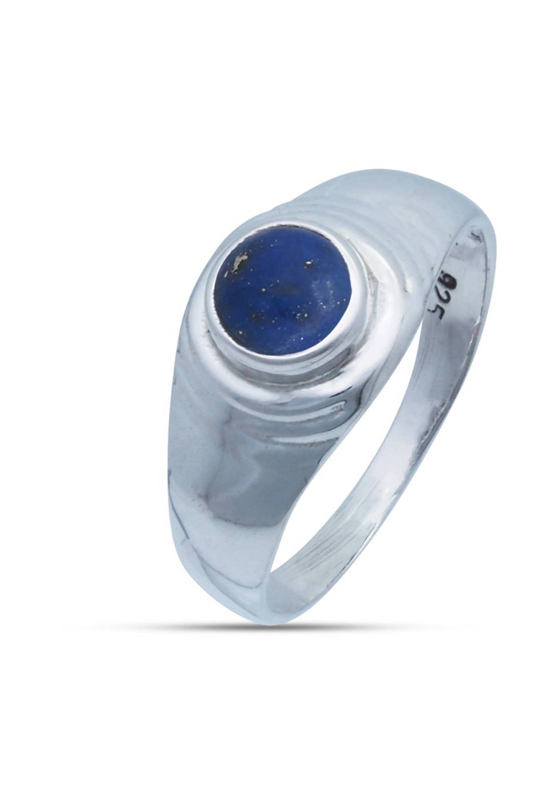 Lazuli mit mantraroma 925er Silberring Lapis Silber