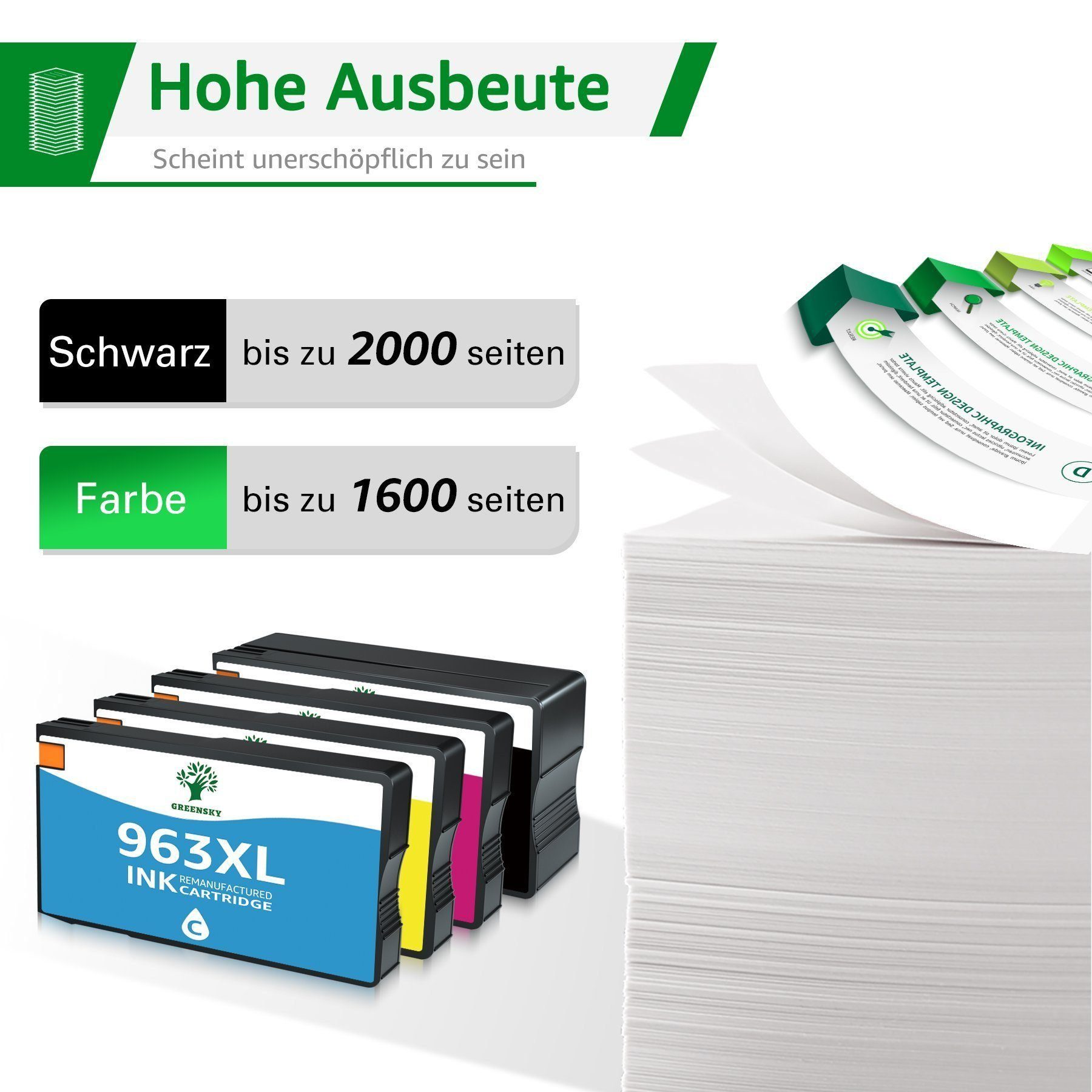 Thumbnail - Greensky Kompatibel für HP 912 963 XL druckerpatronen Tintenpatrone
