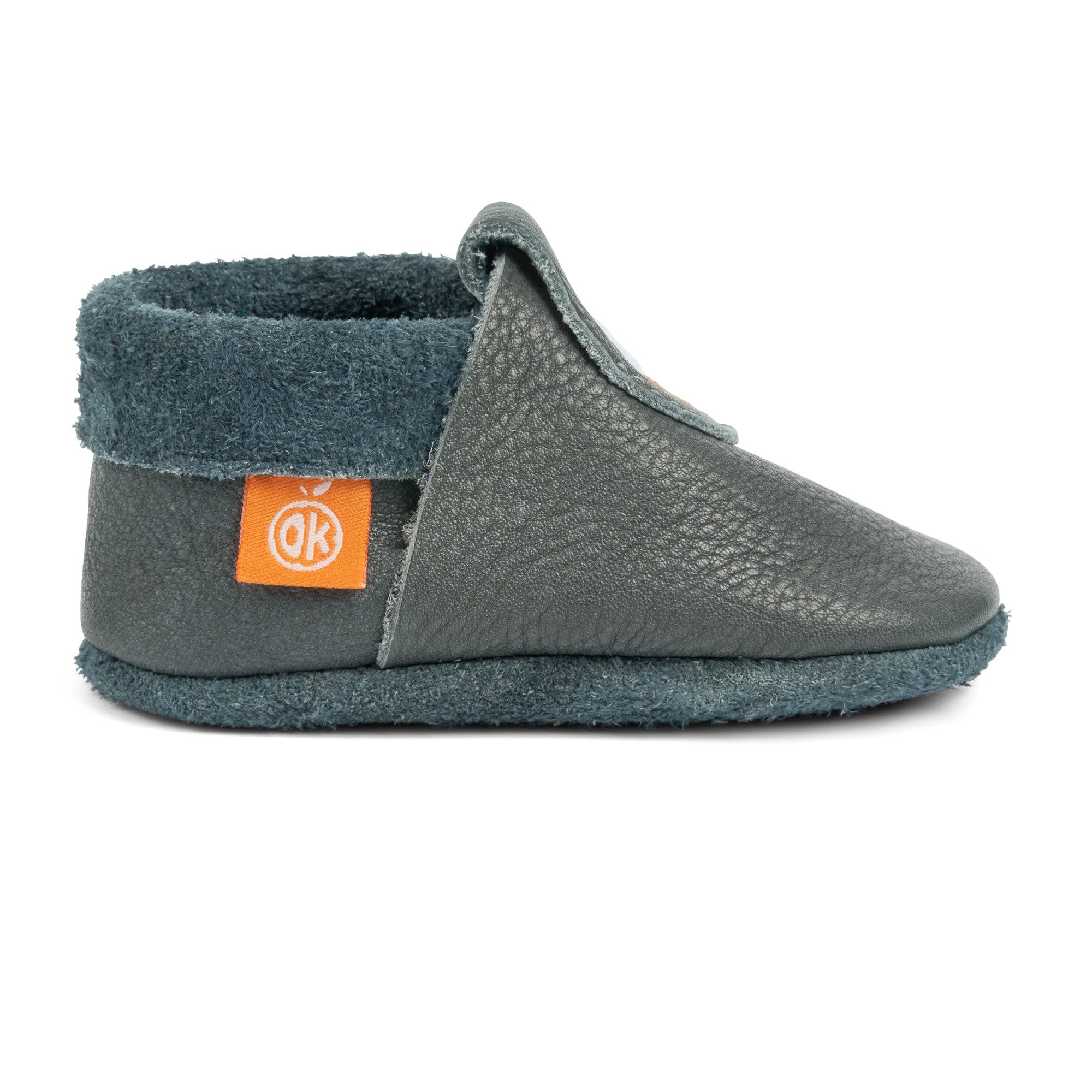 Orangenkinder® Skippy das Schiffchen Baby Krabbelschuh pflanzlich gegerbtes Leder, Made in Germany, atmungsaktiv