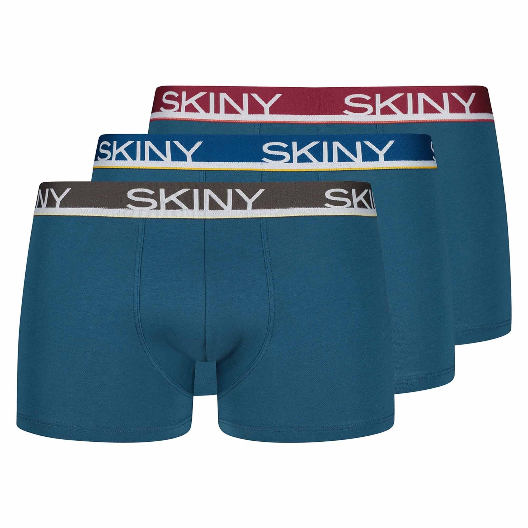 Skiny Boxer Herren Pants 3er Pack - Unterwäsche, Unterhose Blau