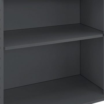 en.casa Midischrank »Trosa« Badezimmerschrank, 72x60x32cm, Dunkelgrau