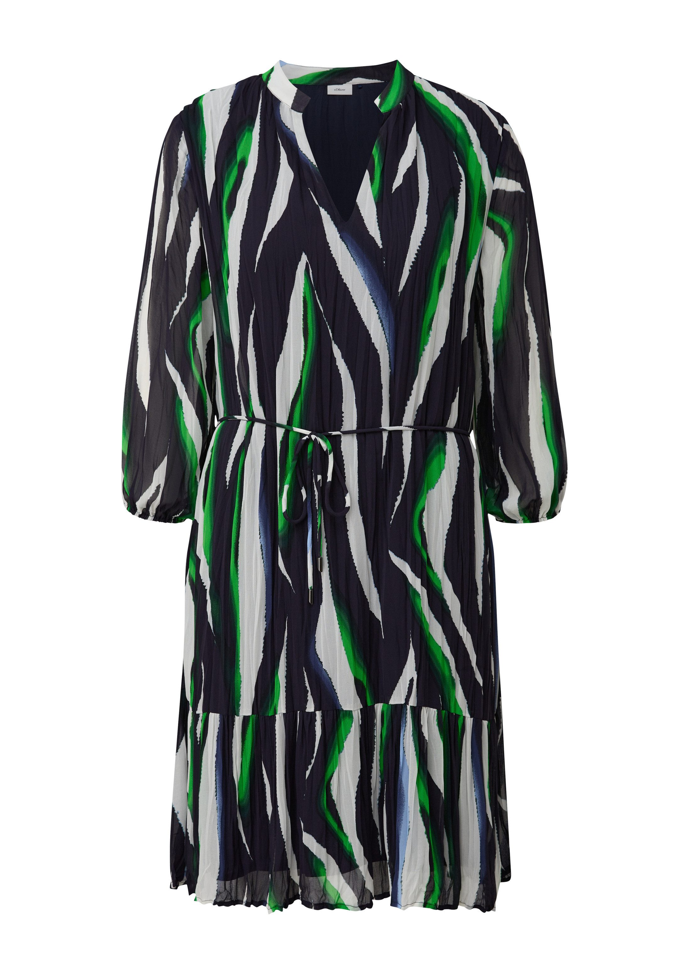 s.Oliver Minikleid Kleid Volantskleid mit weiten Ärmeln