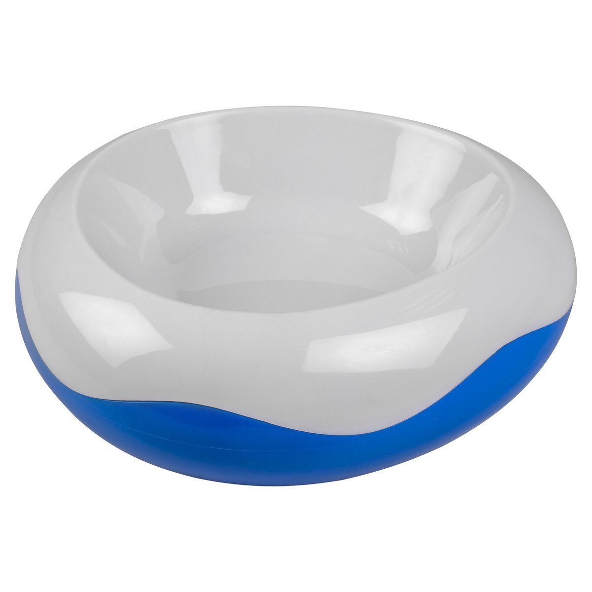 DUVO+ Futterbehälter Kühlnapf weiß/blau für Katzen, Größe: S / Maße: Ø 19,5 cm