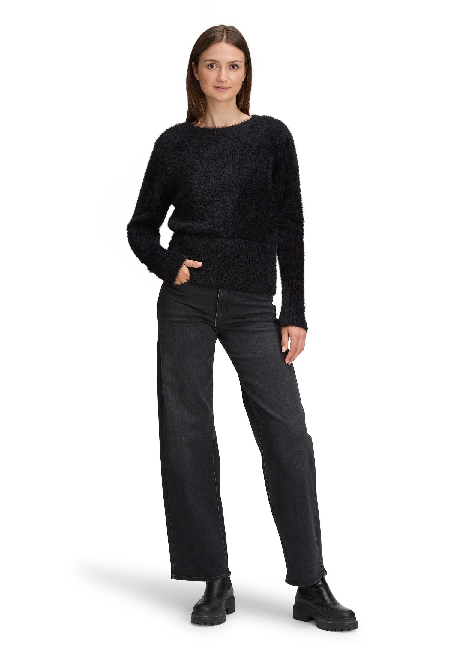 Betty&Co Strickpullover Damen mit V-Ausschnitt (1-tlg)