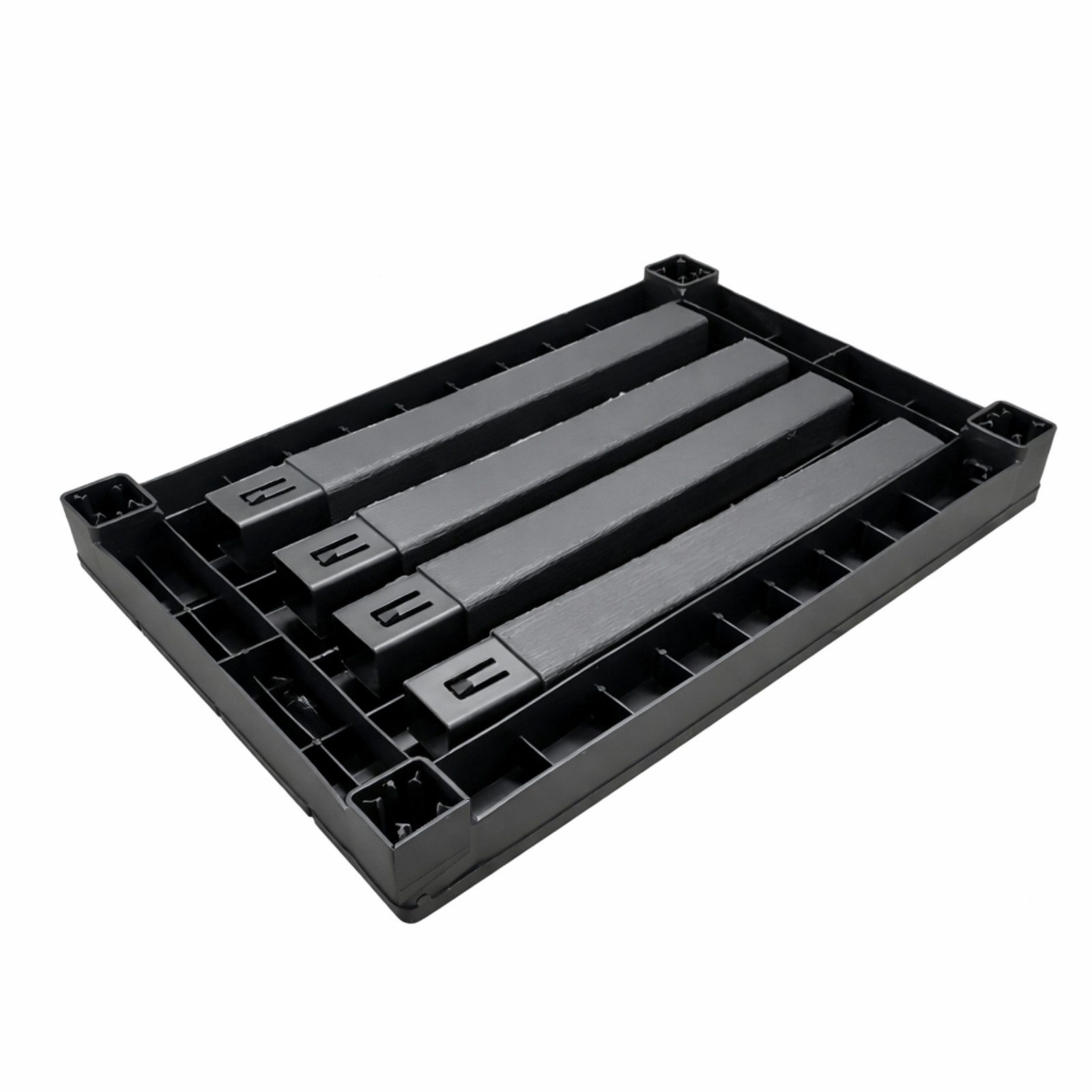 Progarden Gartentisch Bank Kunststoff 60x40 cm bis 90 Kg Anthrazit (Packung, 1-St., 1 Tisch), UV-Beständig, Robust, Wetterfest, Made in Italy, Hochwertig