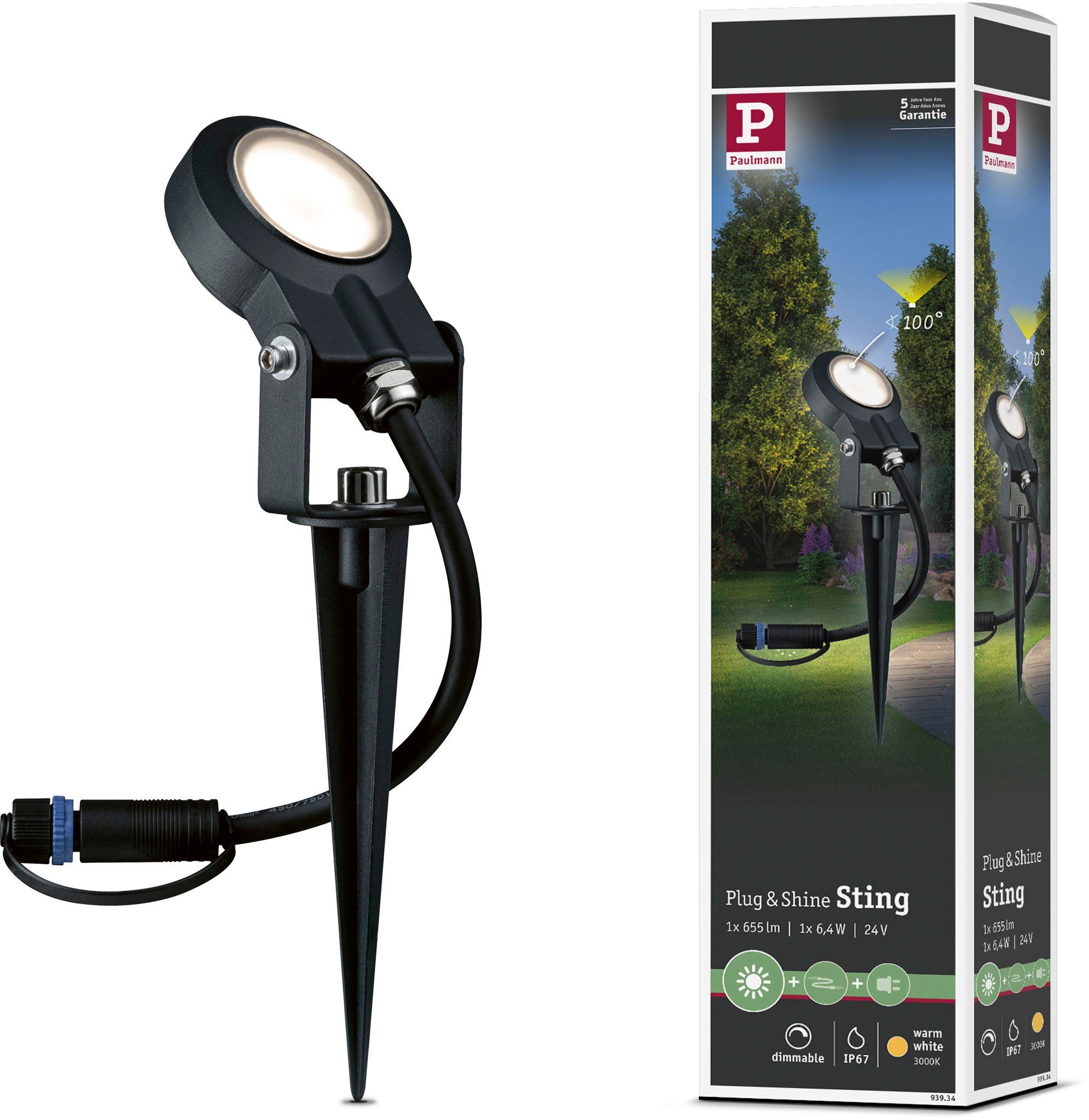 Paulmann LED Gartenstrahler Plug & Shine, günstig online kaufen