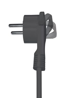 Maxtrack Stromkabel, Schutzkontaktstecker, Schutzkontaktstecker auf Kaltgerätestecker (150 cm), Stromkabel mit Flachstecker und Klapp-Griff