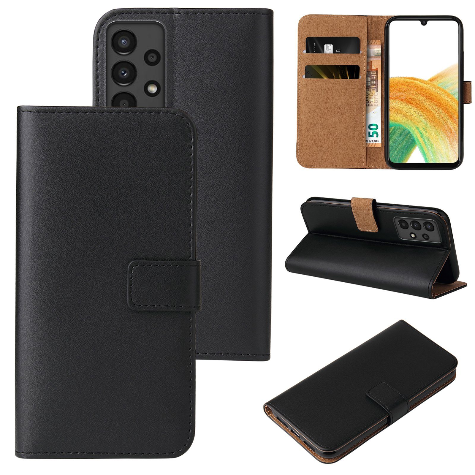 Tec-Expert Handyhülle Klapp Hülle für Samsung Galaxy A33 5G 6.4 Zoll, 6.4, Flip Case für Samsung Galaxy A33 5G