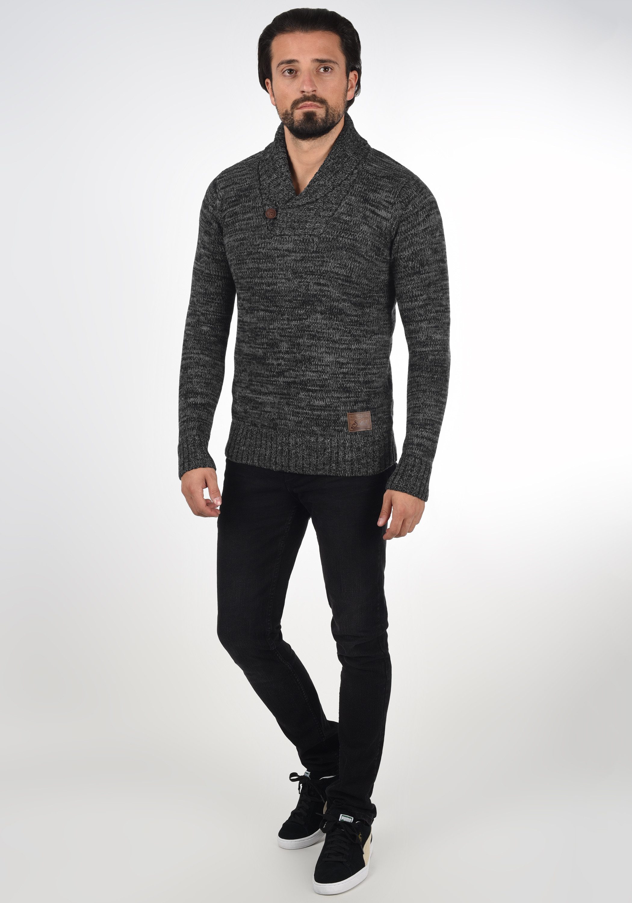 !Solid Strickpullover SDPhil Strickpulli in Melange-Optik
