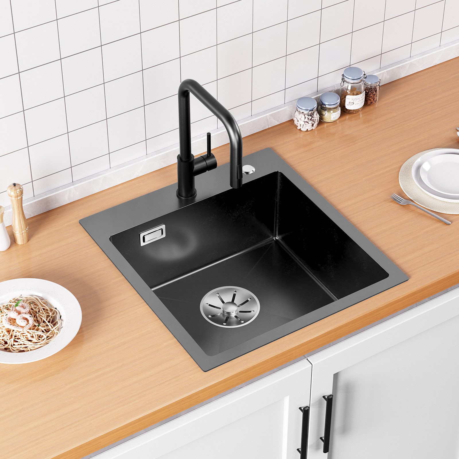 Sofetiy max Edelstahlspüle Küchenspüle Einbauspüle 45/48 günstig online kaufen