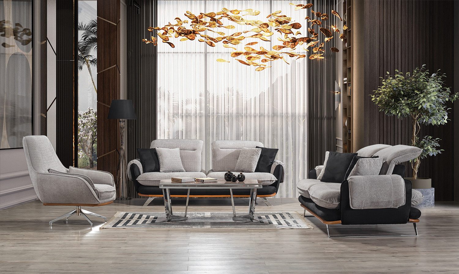 Viva Меблі Sofa PORTO, Luxuriöses Sofa-Set mit erstklassigem Komfort.