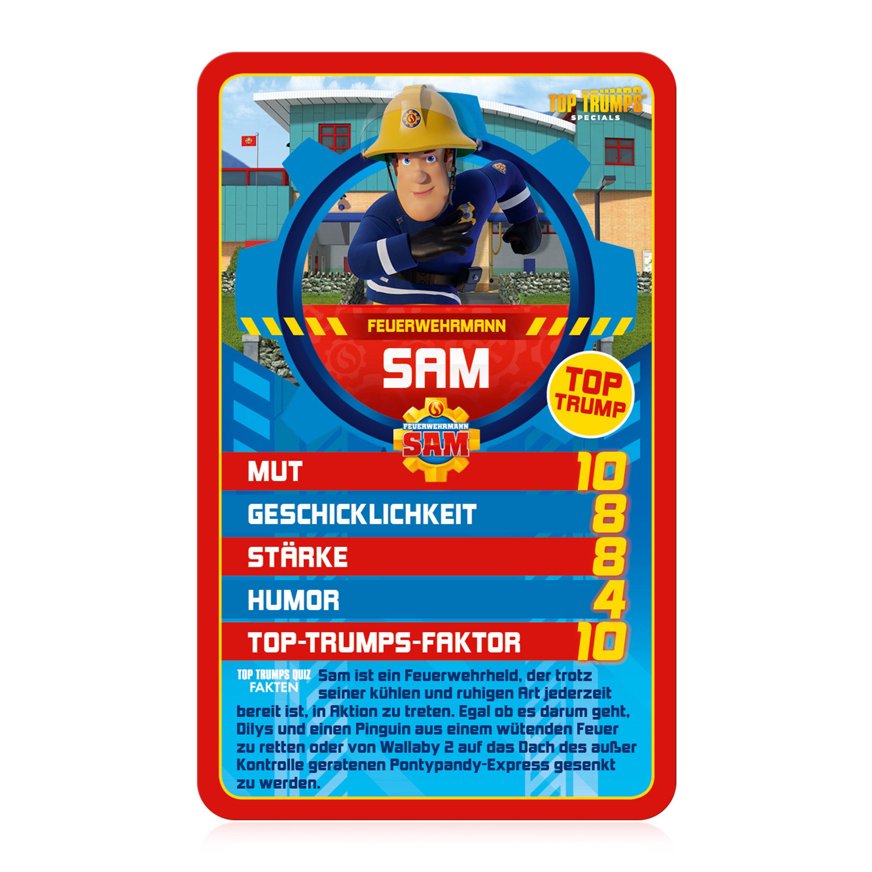 Winning Moves Spiel Top Trumps - Feuerwehrmann Sam, Quartett