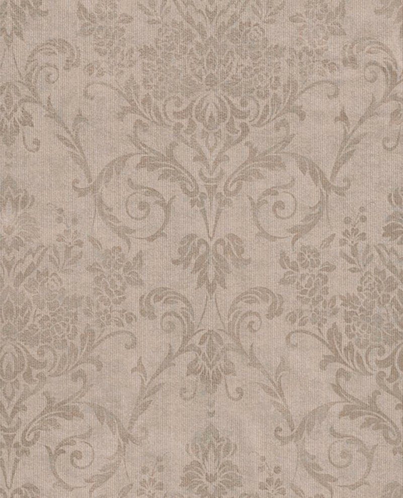 Superfresco Easy Vliestapete Versailles, glatt, geblümt, (1 St), Taupe - 10m x 52cm