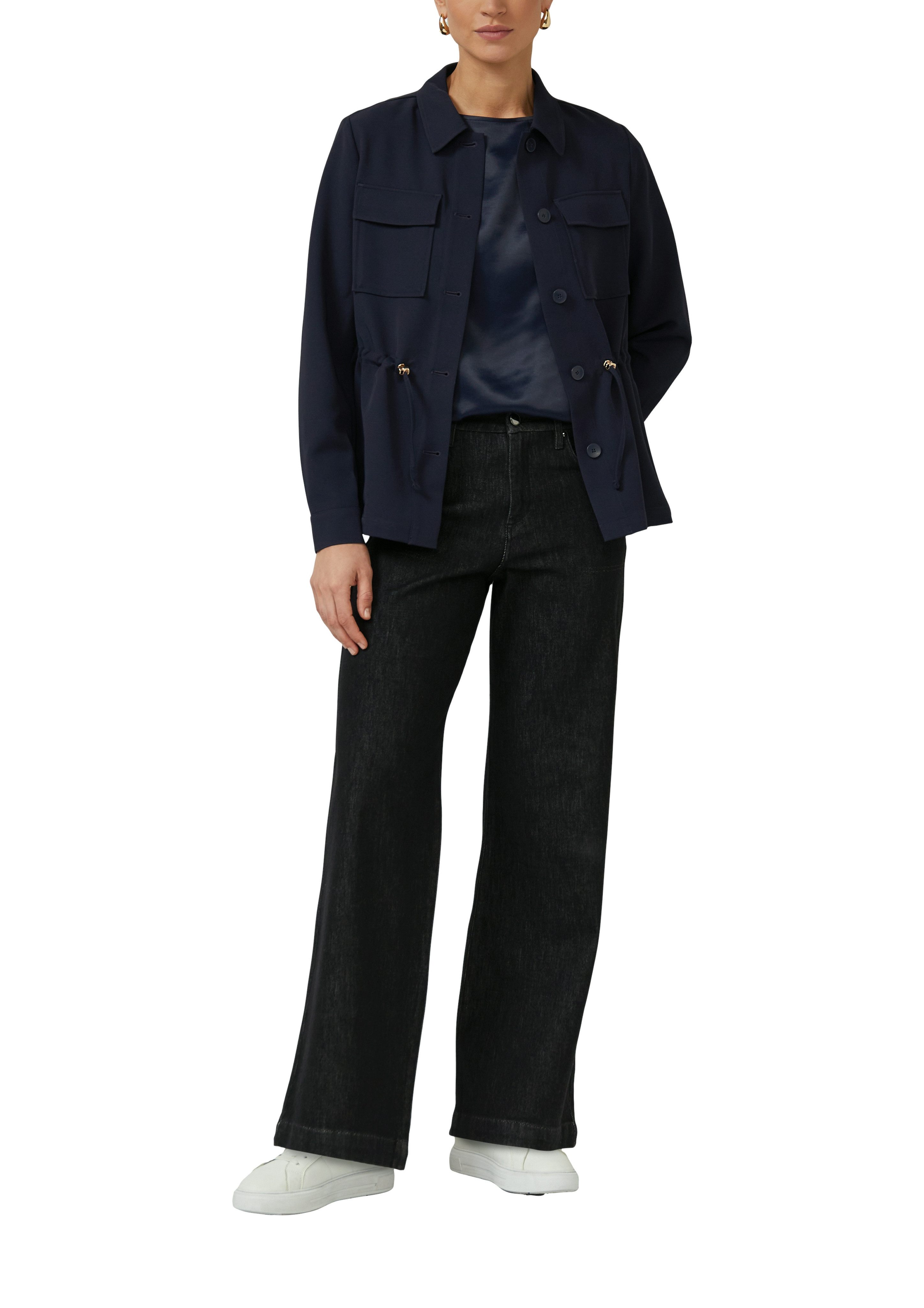 s.Oliver BLACK LABEL Rundhalsshirt mit Stretchanteil günstig online kaufen