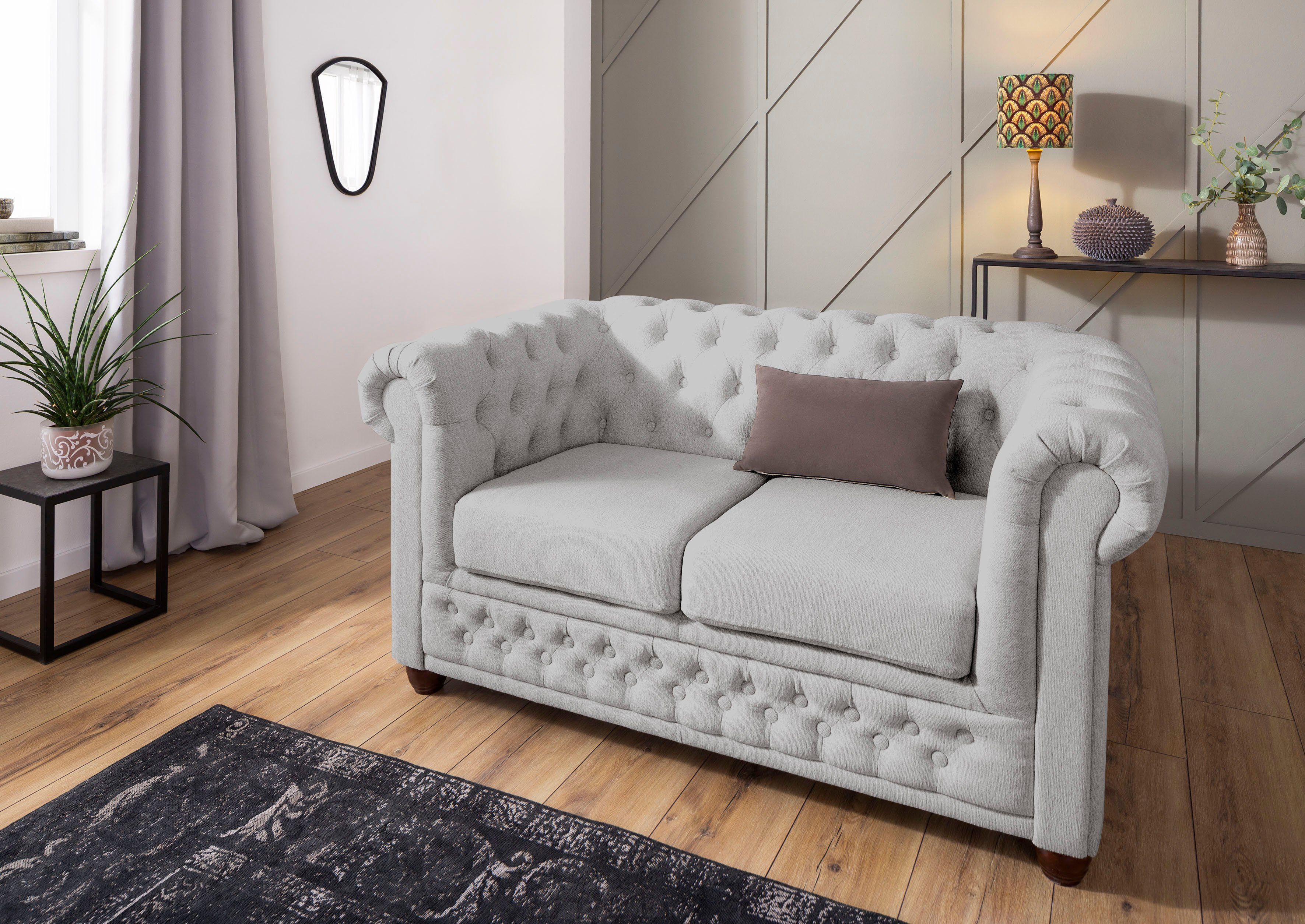 Home affaire Chesterfield-Sofa "New Castle" mit hochwertiger Knopfheftung i günstig online kaufen