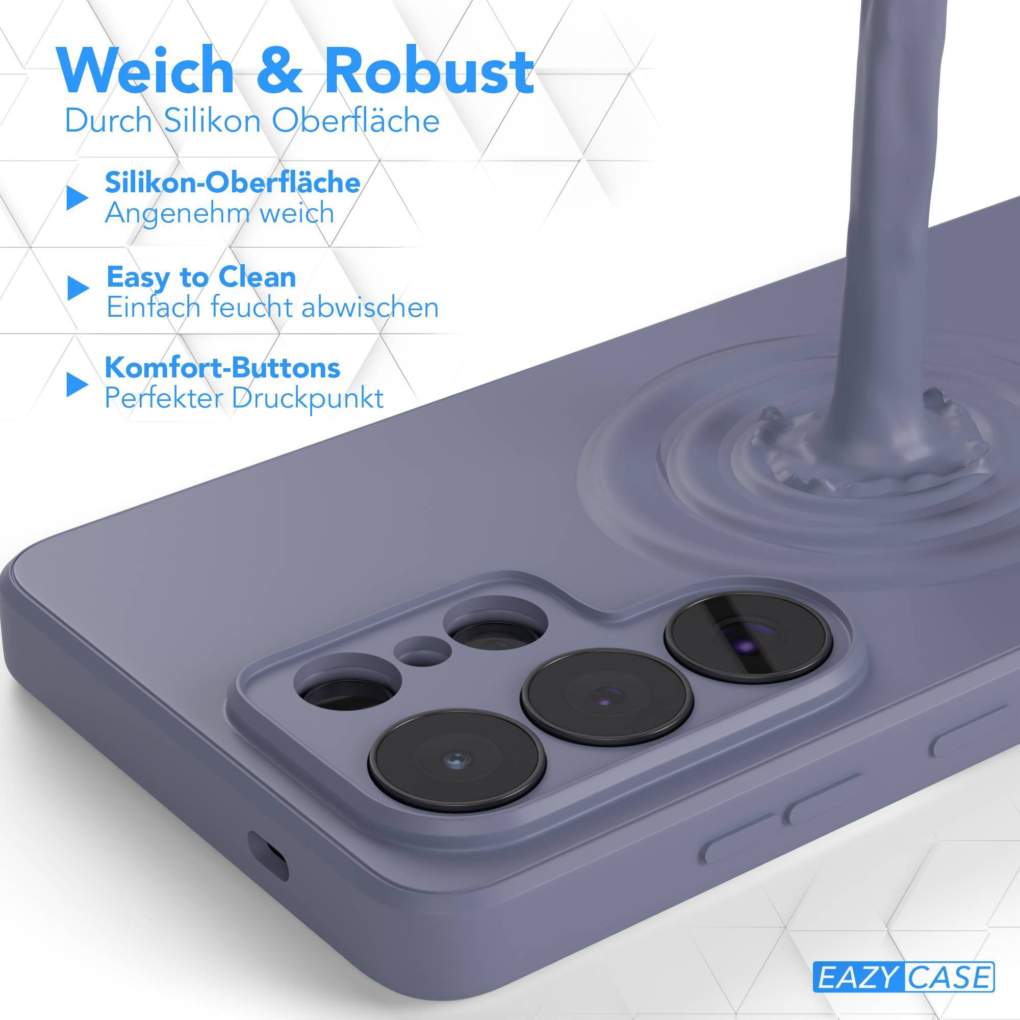 EAZY CASE Handyhülle MagSafe Silikon für Samsung Galaxy S26 Ultra 6,9 Zoll, Backcover MagSafe rutschfestes Soft-Touch Silikon matt Stahlblau – Bild 5 von 5
