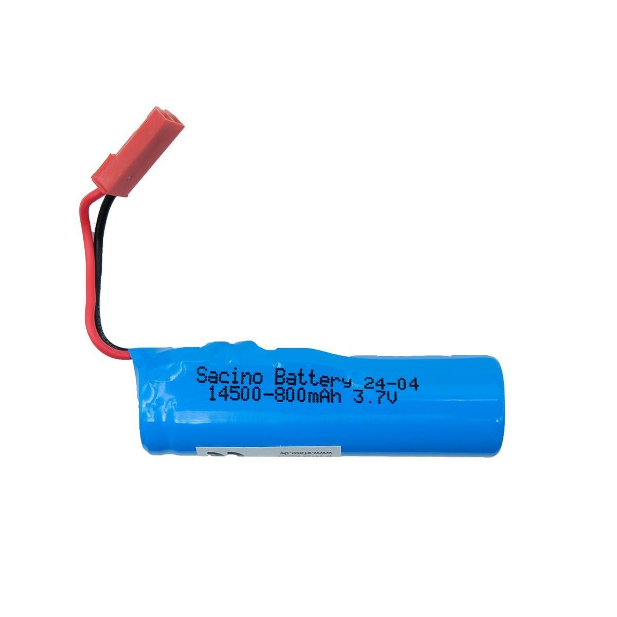efaso Akku 14500 3,7V 800 mAh JST Stecker Rundzellenakku Akku 800 mAh (3,7 V), geeignet für RC Fahrzeuge und Kleinelektrogeräte