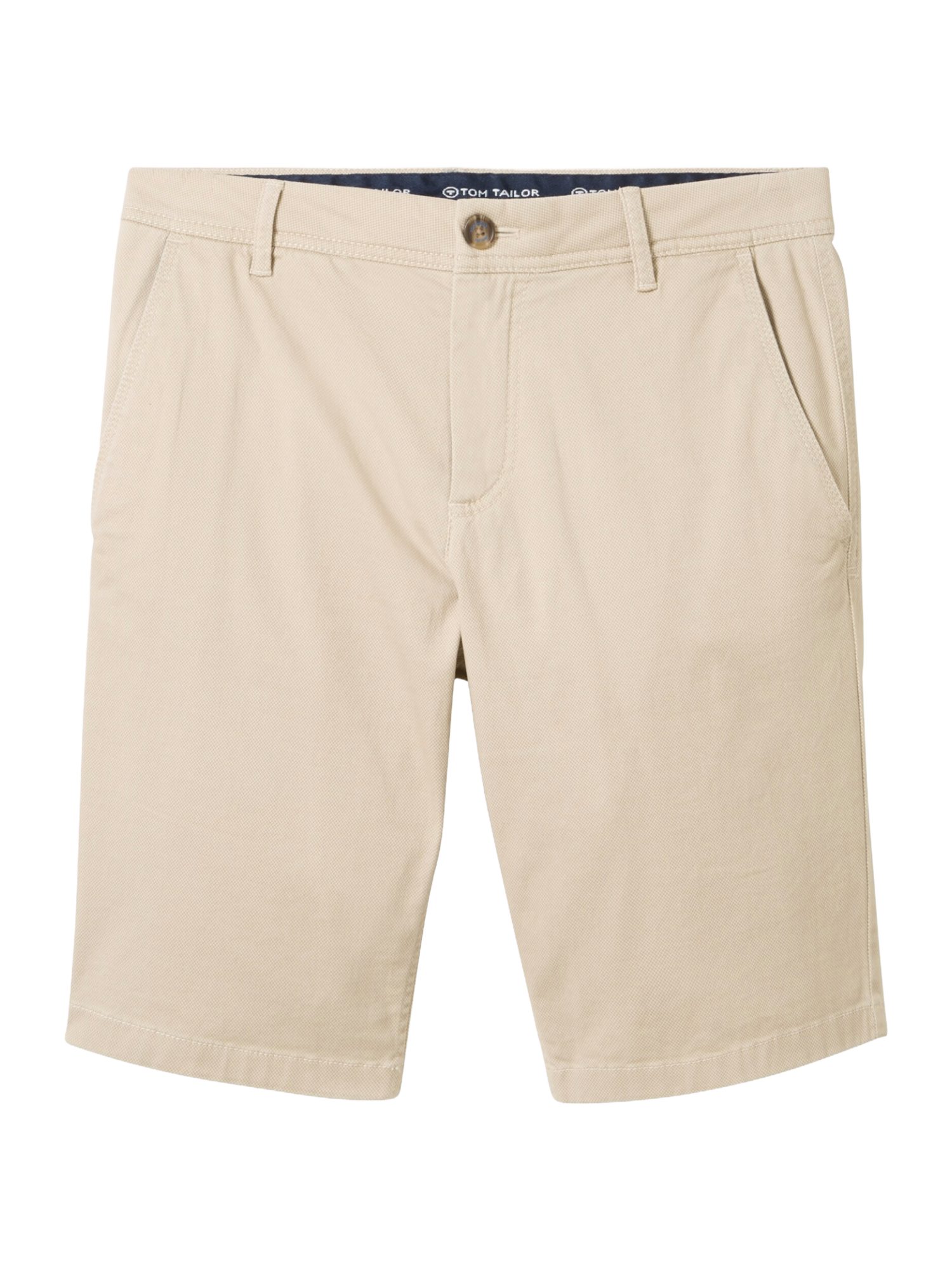 TOM TAILOR Bermudas N natur,Casual,Baumwolle,Unifarben,Slim Fit,Mittel
