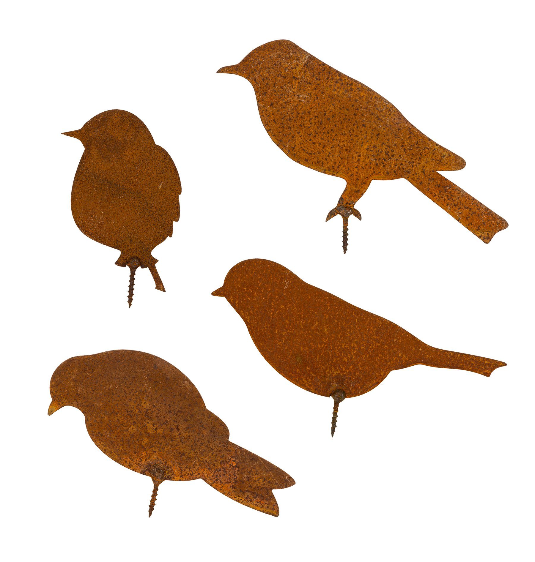 BigDean Gartenstecker »4er Set mit Schraubgewinde − Metall−Vögel