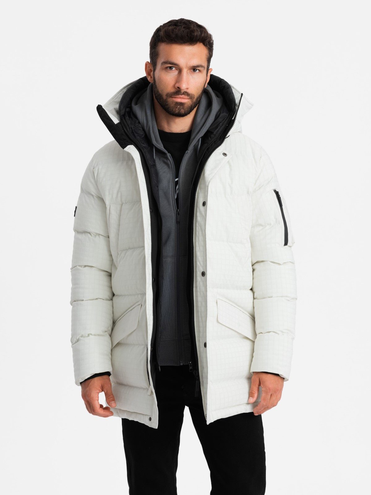 OMBRE Winterjacke Lange Outdoo Jacke für Herren günstig online kaufen