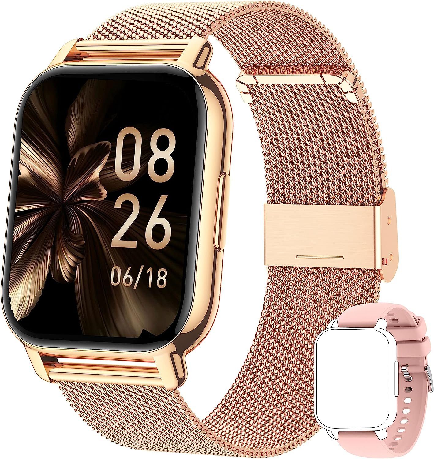 (1,85 iOS), Smartwatch Popglory Zoll, Android 240*286 HD-Auflösung