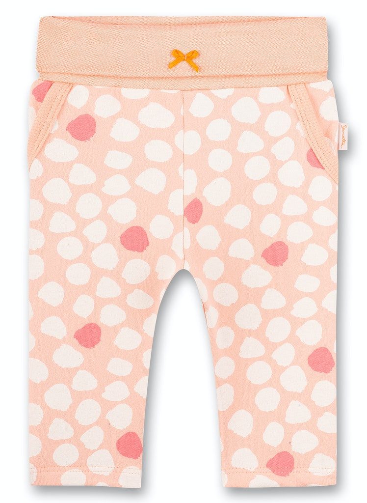 Sanetta Sweathose Baby Mädchen Sweathose Baumwolle rosa gepunktet mit Komfortbund