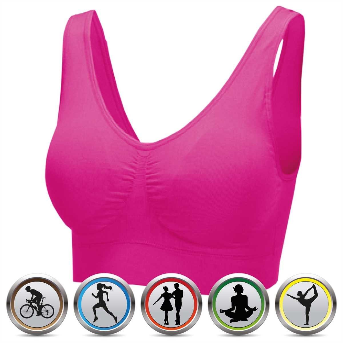 Bestlivings T-Shirt-BH (Spar-Set, 3-tlg., 3 Stück) Damen Basic BH - 3er Pack - "mit Polster" Sport Bralette - ohne Bügel