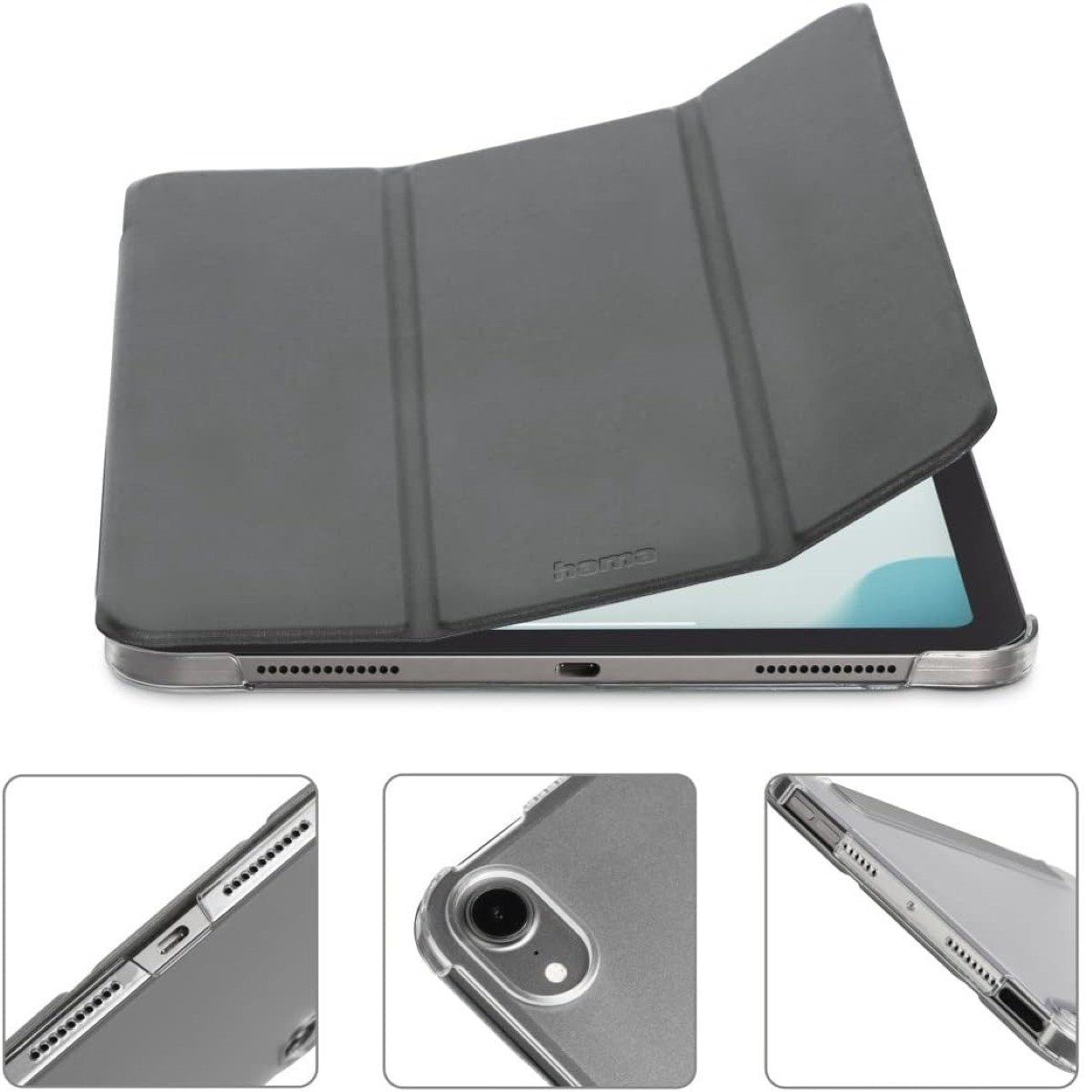 Hama Tablet-Hülle Smart Case Tasche Fold Clear Cover Hülle Grau, Standfunktion Magnet-Verschluss für Apple iPad mini 6 2021 8,3" – Bild 5 von 5