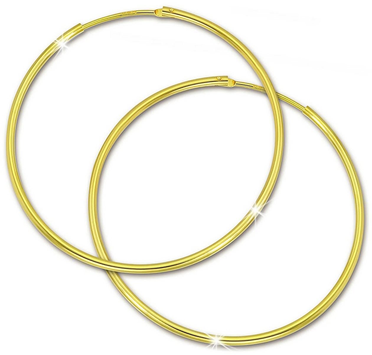 GoldDream Paar Creolen GoldDream Gold Ohrring Creolen 44mm (Creolen), Damen Creolen 333 Gelbgold - 8 Karat, Farbe: gold