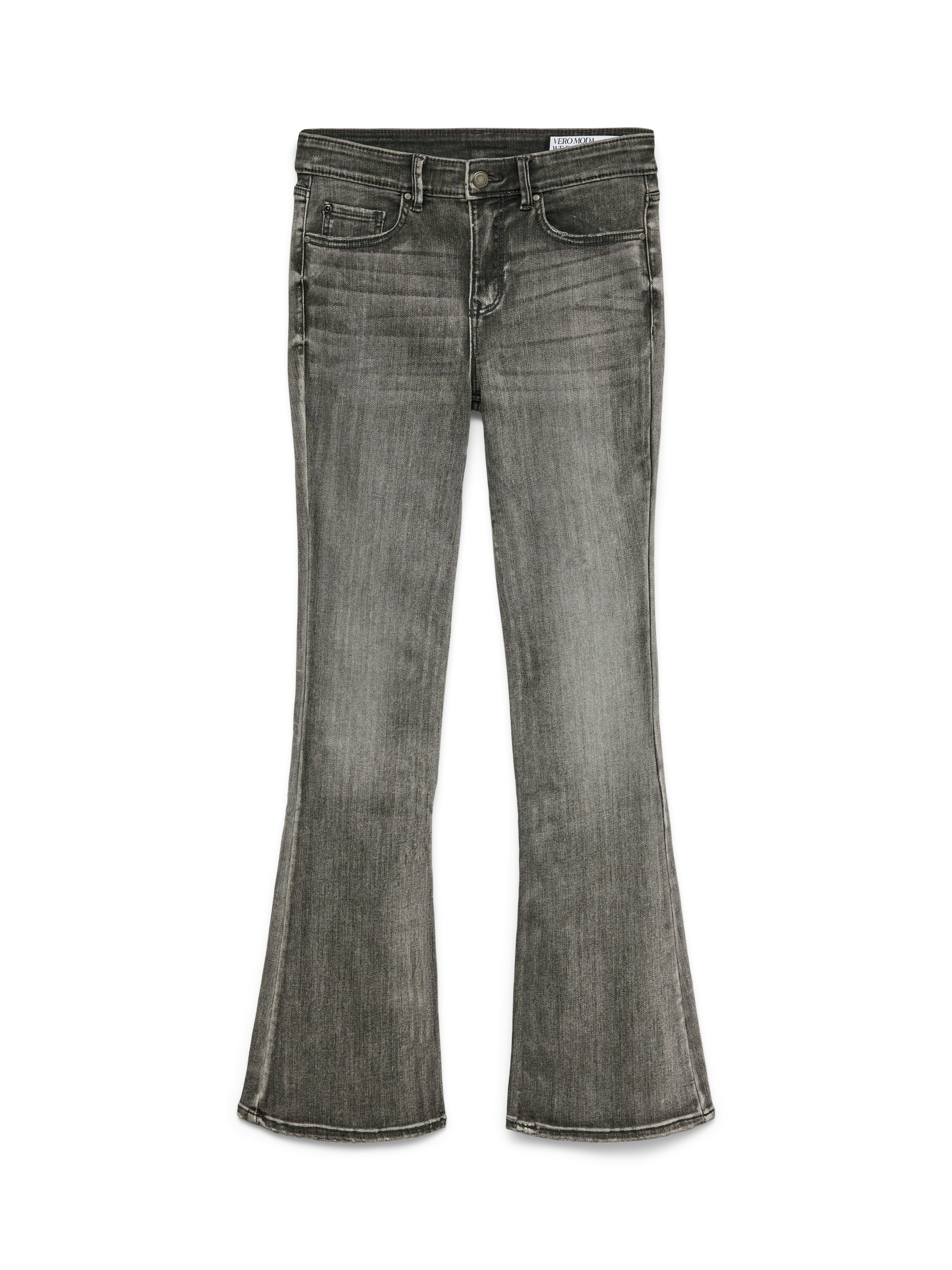 Vero Moda Bootcut-Jeans VMFLASH MR FLARED JEANS LI213 GA NOOS Baumwollmischung mit Stretch, regular waist, bootcut fit