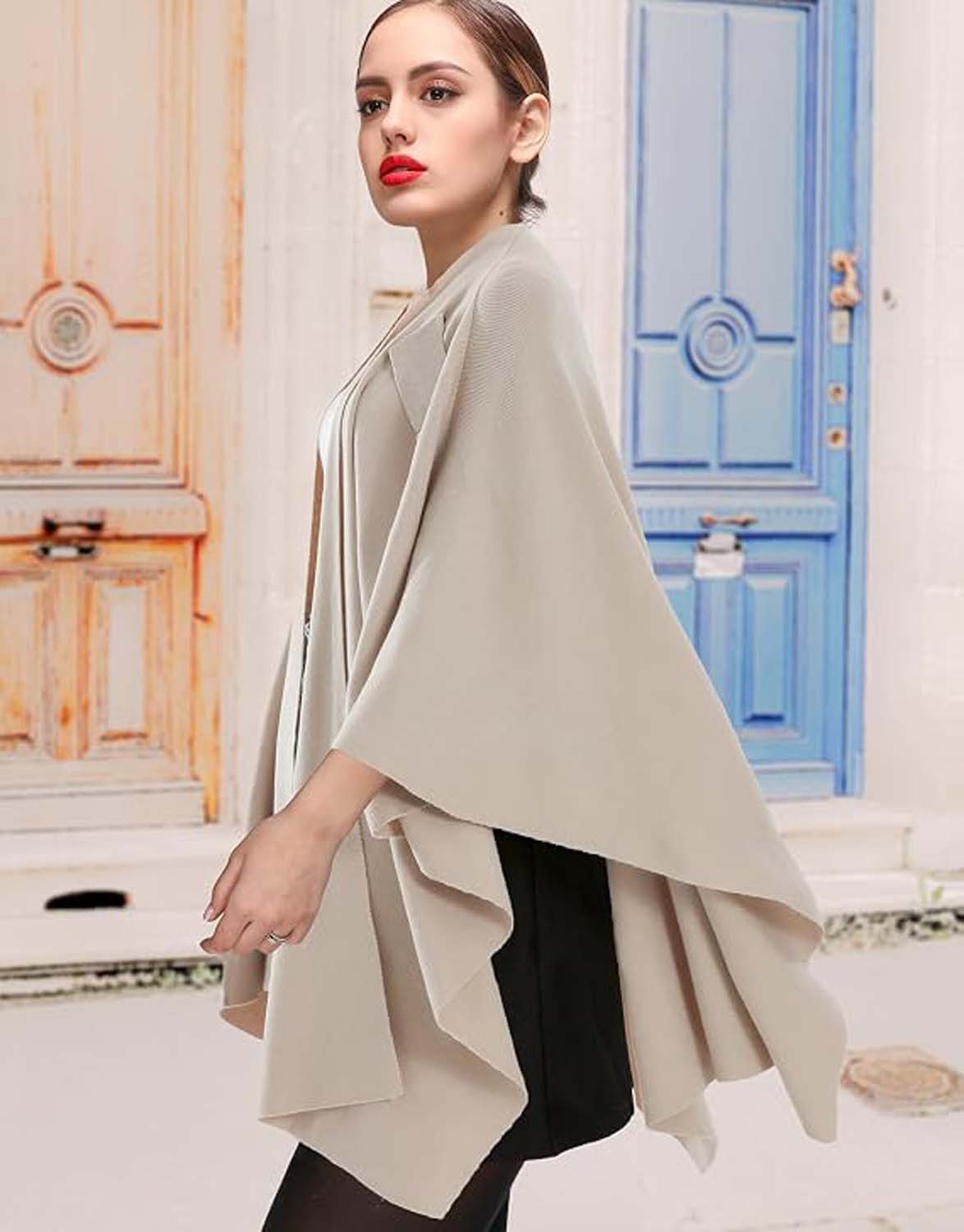 Oemmn Poncho Damen Schal,Poncho,Wärmender Schal für alle Jahreszeiten