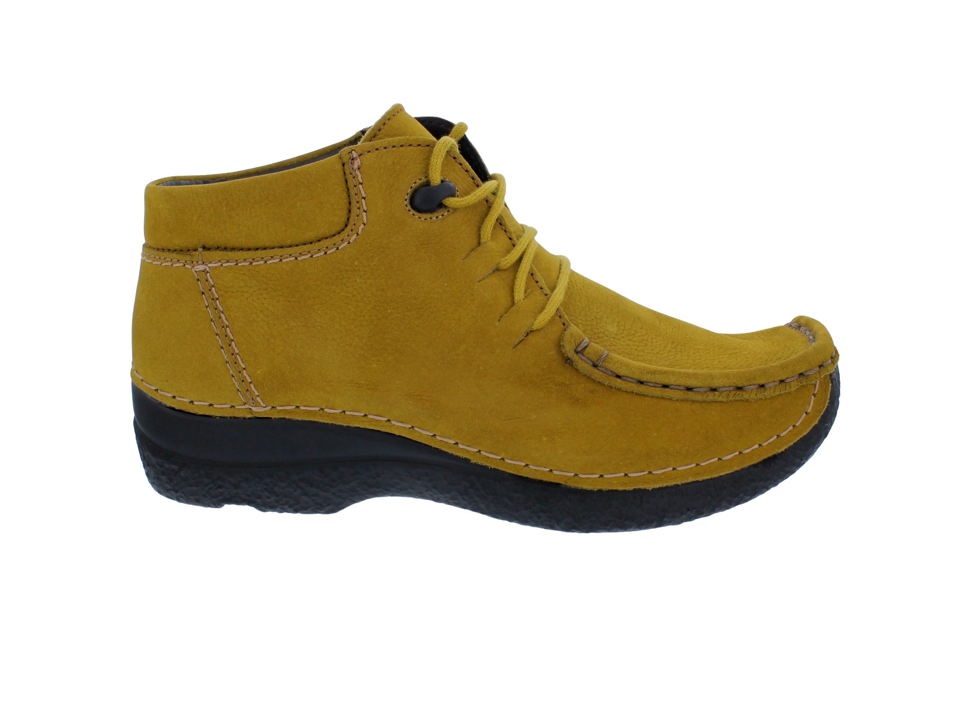 WOLKY Wolky Seamy Moc Bootie 0625311-940, Antique Nubuckleder, Mustard (gel Schnürstiefel