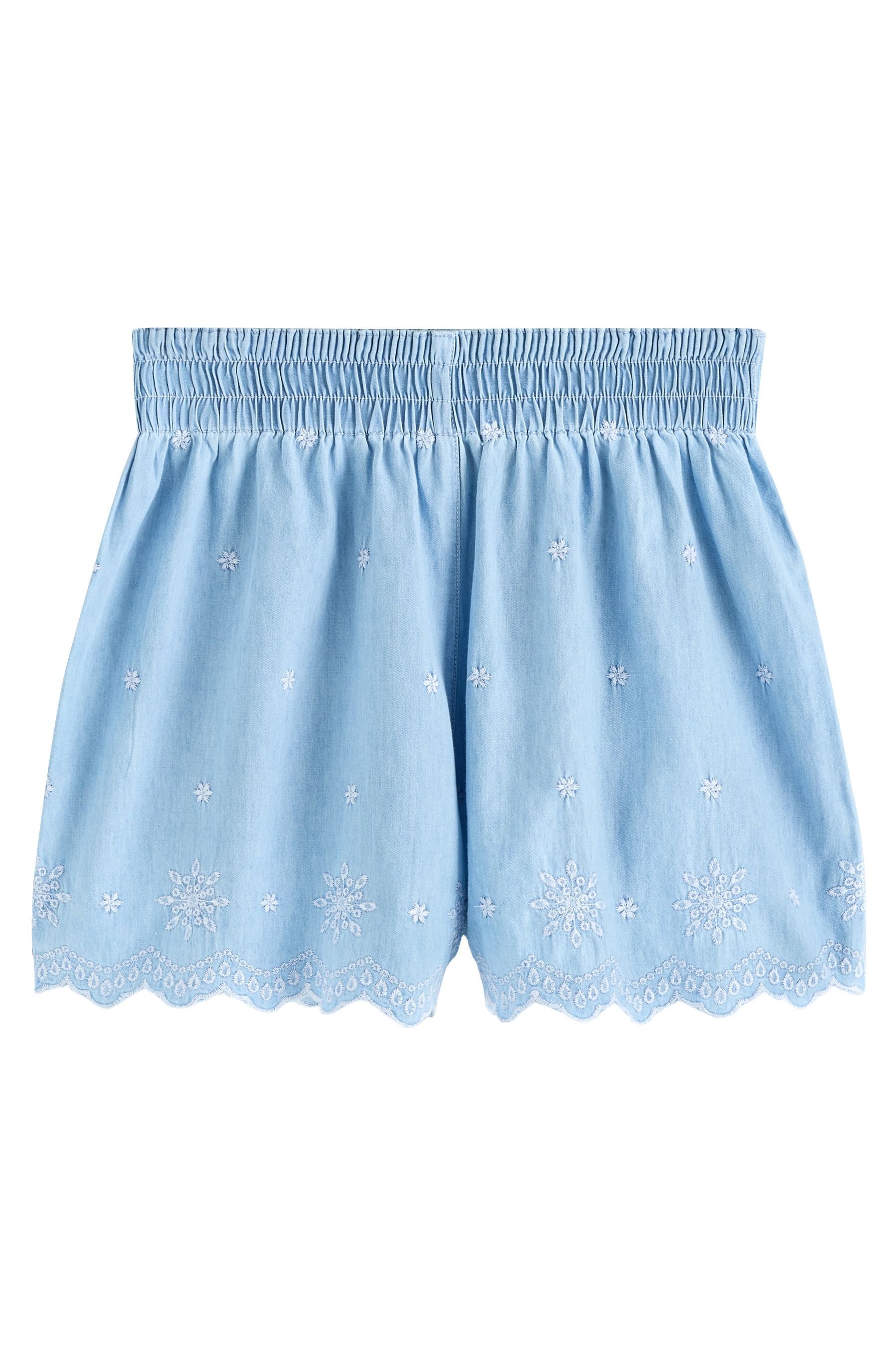 Next Shorts Schlupf-Denimshorts mit Stickerei (1-tlg)