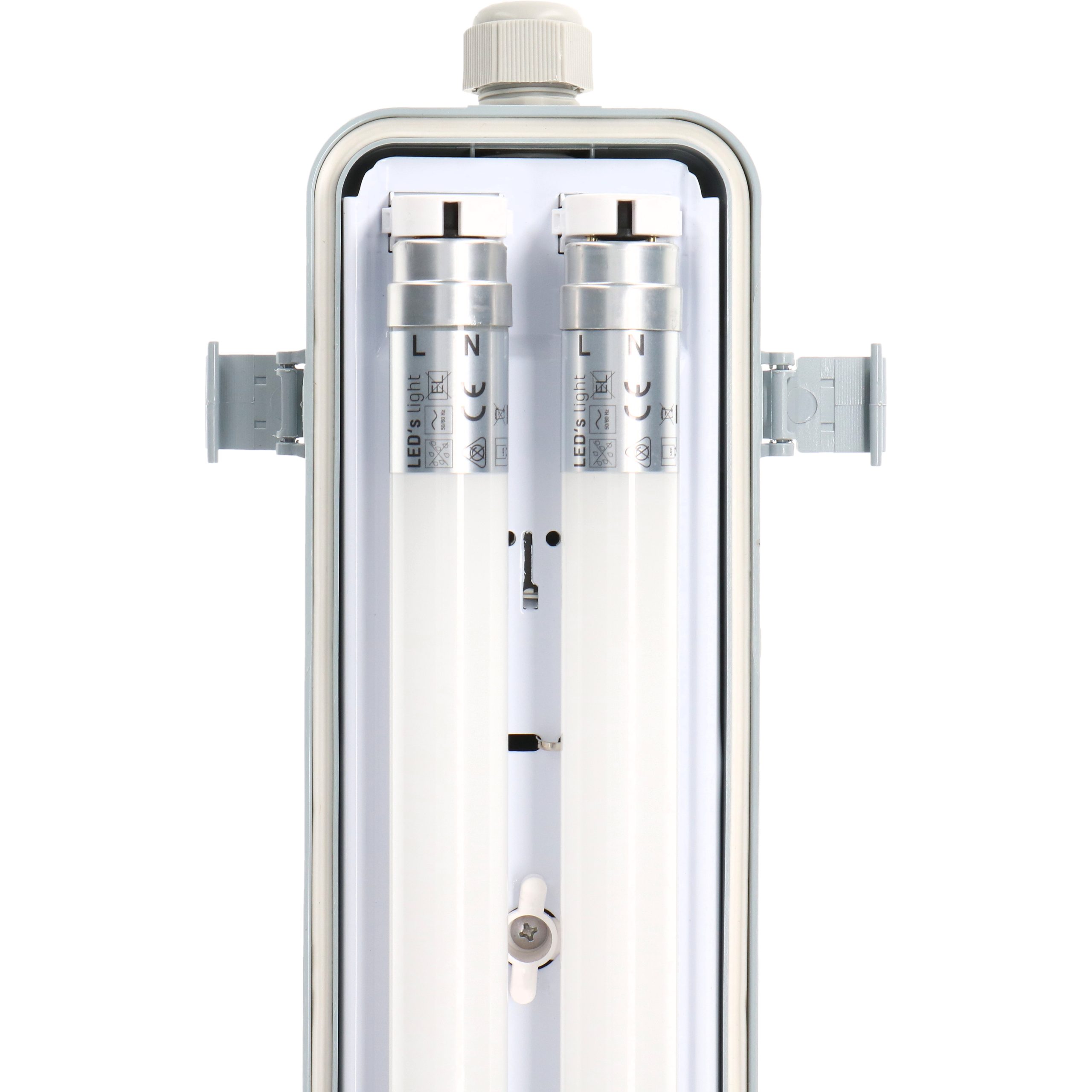 LED's light LED Deckenleuchte 2411203 Feuchtraumleuchte, LED, mit LED-Röhren 120 cm 2x 14W neutralweiß IP65 G13