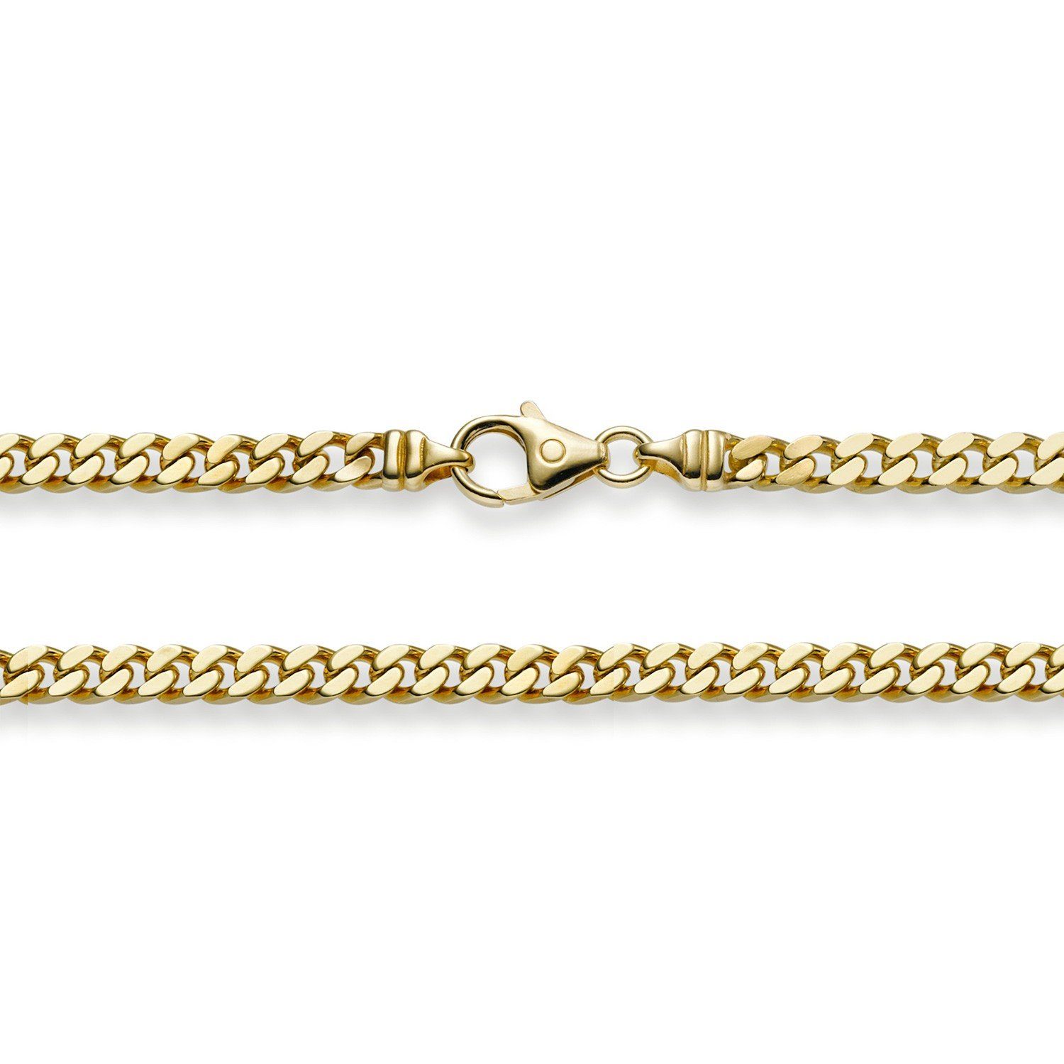 HOPLO Goldarmband 4,0 mm 21 cm 585 - 14 Karat Gold Armkette Königskette  massiv Gold hochwertige Goldkette 23,93 g